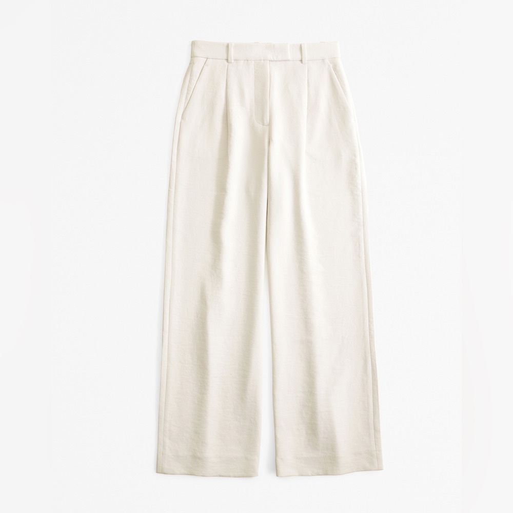 Abercrombie and fitch Harper premium wide leg crepe pants